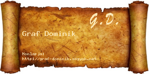 Graf Dominik névjegykártya